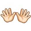 👐🏻 Open Hands: Light Skin Tone, Emoji by Samsung
