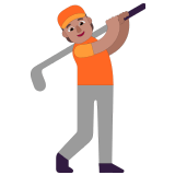 🏌🏽 Person Golfing: Medium Skin Tone, Emoji by Microsoft