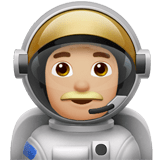 👨🏼‍🚀 Мужчина-Космонавт: Светлый Тон Кожи, смайлик от Apple
