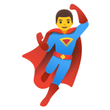 🦸‍♂️ Мужчина-Супергерой, смайлик от Google