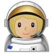👩🏼‍🚀 Astronautin: Mittelhelle Hautfarbe Emoji von Samsung