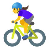 🚴‍♀️ Cycliste Femme Emoji par Google