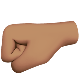 🤛🏽 Left-Facing Fist: Medium Skin Tone, Emoji by Apple