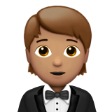 🤵🏽 Person in Tuxedo: Medium Skin Tone, Emoji by Apple