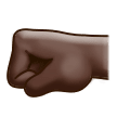 🤛🏿 Left-Facing Fist: Dark Skin Tone, Emoji by Samsung