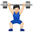 🏋🏻‍♂️ Man Lifting Weights: Light Skin Tone, Emoji by Samsung