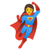 🦸‍♀️ Super-Héroïne Emoji par Google