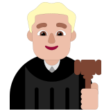 👨🏼‍⚖️ Мужчина-Судья: Светлый Тон Кожи, смайлик от Microsoft