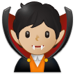 🧛🏼 Vampire : Peau Moyennement Claire Emoji par Samsung