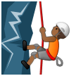 🧗🏾 Bergsteiger(in): Mitteldunkle Hautfarbe Emoji von Samsung