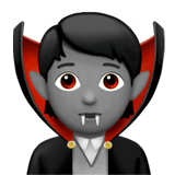 🧛🏽 Vampire: Medium Skin Tone, Emoji by Apple