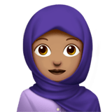 🧕🏽 Woman with Headscarf: Medium Skin Tone, Emoji by Apple