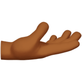 🫴🏾 Palm Up Hand: Medium-Dark Skin Tone, Emoji by Apple