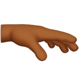 🫳🏾 Palm Down Hand: Medium-Dark Skin Tone, Emoji by Apple