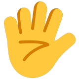 🖐️ Hand with Fingers Splayed, Emoji by Microsoft