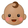 👶🏽 Baby: Mittlere Hautfarbe Emoji von Samsung