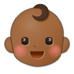 👶🏾 Baby: Mitteldunkle Hautfarbe Emoji von Samsung