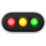 🚥 Horizontale Verkehrsampel Emoji von Apple