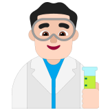 👨🏻‍🔬 Man Scientist: Light Skin Tone, Emoji by Microsoft
