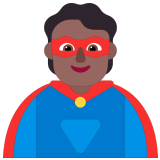 🦸🏾 Супергерой: Темный Тон Кожи, смайлик от Microsoft