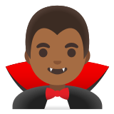 🧛🏾‍♂️ Man Vampire: Medium-Dark Skin Tone, Emoji by Google