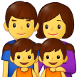 👨‍👩‍👧‍👧 Familie: Mann, Frau, Mädchen Und Mädchen Emoji von Samsung