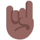 🤘🏾 Sign of The Horns: Medium-Dark Skin Tone, Emoji by Microsoft