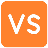 🆚 Schriftzug Vs in Orangem Quadrat Emoji von Microsoft