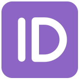 🆔 Значок «идентификация», смайлик от Microsoft