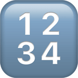 🔢 Eingabesymbol Zahlen Emoji von Apple