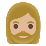 🧔🏼‍♀️ Бородатая Женщина: Светлый Тон Кожи, смайлик от Google