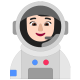 👩🏻‍🚀 Astronautin: Helle Hautfarbe Emoji von Microsoft