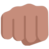 👊🏽 Oncoming Fist: Medium Skin Tone, Emoji by Microsoft
