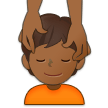 💆🏾 Person, Die Eine Kopfmassage Bekommt: Mitteldunkle Hautfarbe Emoji von Samsung