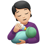 🧑🏻‍🍼 Personne Allaitant Un Bébé : Peau Claire Emoji par Apple