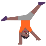 🤸🏾 Person Cartwheeling: Medium-Dark Skin Tone, Emoji by Microsoft