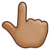 👆🏽 Main Avec Index Pointant Vers Le Haut : Peau Légèrement Mate Emoji par Samsung