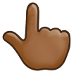 👆🏾 Main Avec Index Pointant Vers Le Haut : Peau Mate Emoji par Samsung