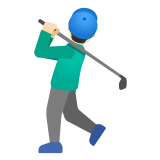 🏌🏻‍♂️ Man Golfing: Light Skin Tone, Emoji by Google