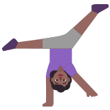 🤸🏾‍♀️ Woman Cartwheeling: Medium-Dark Skin Tone, Emoji by Microsoft
