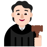 🧑🏻‍⚖️ Juge : Peau Claire Emoji par Microsoft