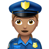 👮🏽‍♀️ Woman Police Officer: Medium Skin Tone, Emoji by Apple