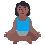 🧘🏾‍♀️ Woman in Lotus Position: Medium-Dark Skin Tone, Emoji by Microsoft