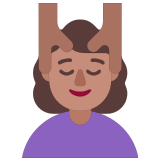 💆🏽‍♀️ Woman Getting Massage: Medium Skin Tone, Emoji by Microsoft