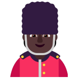 💂🏿 Wachmann/wachfrau: Dunkle Hautfarbe Emoji von Microsoft