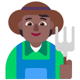 🧑🏾‍🌾 Farmer: Medium-Dark Skin Tone, Emoji by Microsoft