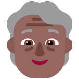 🧓🏾 Older Person: Medium-Dark Skin Tone, Emoji by Microsoft