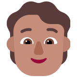 🧑🏽 Erwachsener: Mittlere Hautfarbe Emoji von Microsoft