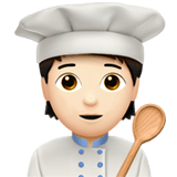 🧑🏻‍🍳 Cuisinier (tous Genres) : Peau Claire Emoji par Apple