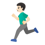 🏃🏻‍♂️ Man Running: Light Skin Tone, Emoji by Google